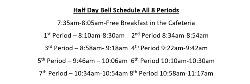 bell schedule